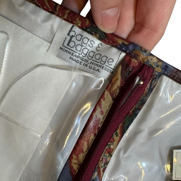 🌺 Vintage NWT Jewelry Roll Up Travel Organizer Floral Quilted Bag Storage 🌺 - Picture 6 of 6